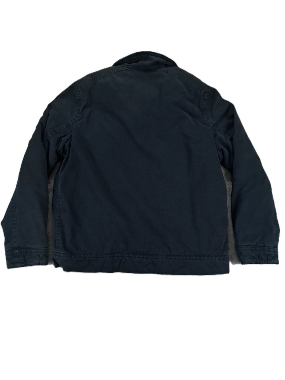 American Eagle Outfitters Canvas Bomber Jacket Men Large Black Flannel Lined - Picture 2 of 10